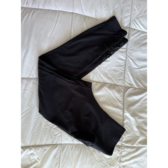 Aerie Black Hi Rise Legging Pull On Pants Womens size Small 27" Ankle Detail EUC - Picture 7 of 8